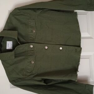 Upcycled Cropped Utility Jacket